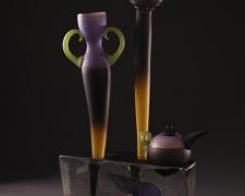 "Still Life with Teapot #3", glass, 30 x 15 x 5"