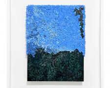 Andrea Reyes, "Tacto No. 17", 2023, mixed media on wood panel, i.s. 9 1/2 x 12 1/2" / f.s. 16 x 20"