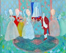 The Game, 2012, gouache on paper, f.s. 44 x 36" / i.s. 40 x 32"