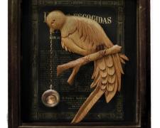 The Bird of Time, 2013, assemblage, 18 x 15 x 4"