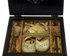 Throwaways, 2018, assemblage, 7 1/2 x 9 x 5"