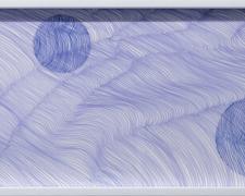 "Topographies of a Place to Know: Neighborhood 1", 2020, micron markers, Mylar, 10 x 20"
