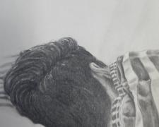 Que Me Quedes Tu, 2021, graphite on paper, s.s. 5 1/2 x 8 1/2" / f.s. 11 1/2 x 14 1/2"