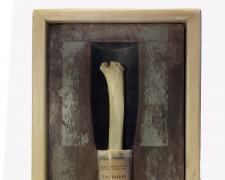 Ward Sanders, "Evolution Made Plain, 2022, assemblage, 15 x 9 x 3"