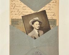 "Remember Me: Letters to Delia From Friends Long Dead", assemblage: box with 33 letters, 11 1/2 x 8 1/4 x 2 1/4" (3rd Letter)