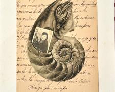 "Remember Me: Letters to Delia From Friends Long Dead", assemblage: box with 33 letters, 11 1/2 x 8 1/4 x 2 1/4" (4th Letter)