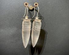 Sandie Zilker, "Earring #4", 2025, sterling, acrylic