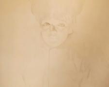 Agnus Dei: Van Eyck Floor, (Detail 1), 2001, graphite, i.s. 36 x 32”/f.s. 47 1/2 x 43 1/2" (Secondary Market)