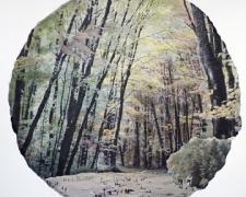 Between an Ideal and Reality, 2011, ltd. ed. hand-painted original photomontage, 17 x 17", ed. 1/5