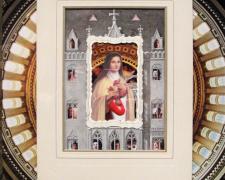 The Ecstasy of Teresa of Avila, 2015 mixed media i.s. 10 x 13"/f.s. 17 x 21 x 1 1/2"