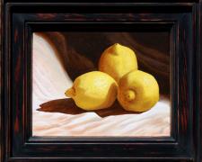 Three Lemons (The Great Escape), 2013, acrylic on stretched canvas, f.s. 12 x 14" / i.s. 8 x 10"