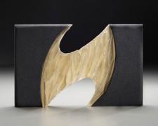 Bellows Texas 3 2008 Cast and cut glass, fused steel 8 x 11 3/4 x 1"
