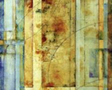 Springdrive, 2014, encaustic on panel, 60 x 24"