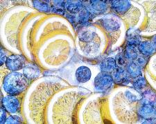 "blueberry and lemon", 2022, archival inkjet pigmented print, i.s. 11 x 15"