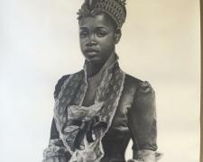 Bride Price, 2016, charcoal on paper, 50 x 38"