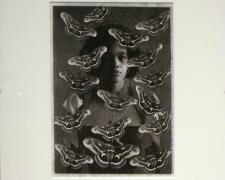 Belle Cantos Series (Butterflies), 2012, collage, p.s. 15 1/2 x 13" / i.s. 9 1/2 x 7"