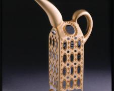 Fosdyke Gold Teapot, 2006, hot blown/sandsculpted, etc., 12 x 7 x 2 1/2"