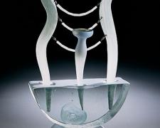 Mystic, 2006, blown and hot-sculpted glass with sandcast base, 25 1/2 x 15 1/2 x 6"