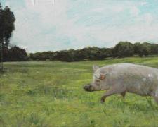 Circe’s Pride, 2016, acrylic on panel, 4 1/2 x 9 1/2” 