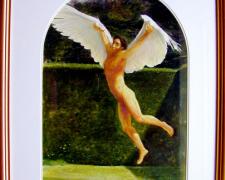 Daedulus, 1995, acrylic wash on paper, p.s.  24 x 17"/f.s. 34 1/2 x 27", (Secondary Market)