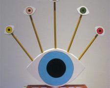 Be Good, 2010, acrylic on wood 17 x 17 x 4 1/2"