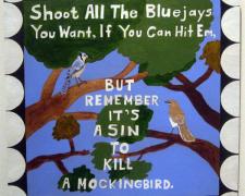 To Kill A Mockingbird, 2009, acrylic on wood, 15 1/2 x 15 1/2"