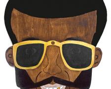 Sam the Righteous, 2010, acrylic on wood, 22 1/2 x 15 1/2"