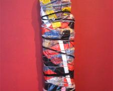 Athens, 2009, mixed media sculpture, 27 x 8 x 7"