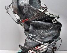 Desoto, 2010, mixed media sculpture, 13 1/2 x 8 x 6"