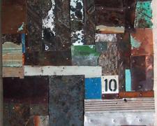 Manchester, 2009, metal collage, 12 x 22"
