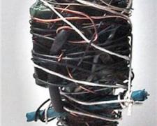 Newark, 2010, mixed media sculpture, 8 x 3"
