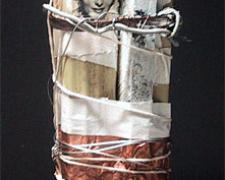 Post Hole, 2010, mixed media sculpture, 13 1/2 x 5 1/2 x 3 1/2"