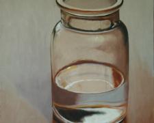 Jar, 2016, oil on board, 18 x 18"