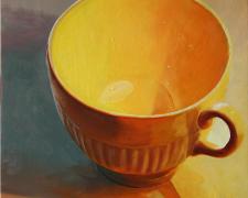 Teacup 2, 2014, oil on board, 12 x 12"