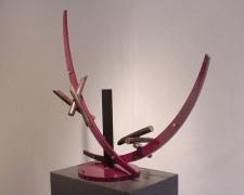 Mine Games, 2000 painted steel, patinated copper tubes, silicon bronze 38 x 42 x 20"