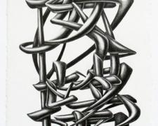 Disappointment and Relief, 2011, graphite on paper, 14 1/2 x 7 1/2"