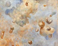 Coagulation of the Infant Mind Seeds, 2010, acrylic on panel, 8 7/8 x 9 3/4 x 2 1/2"