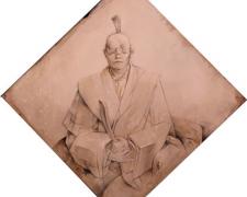 Daimyo 2013 graphite, acrylic on panel 11 x 11 x 1"