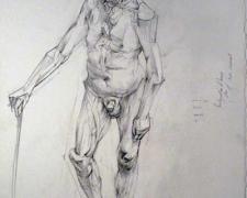 Reintegration of Henry, 2010, graphite on paper, 15 1/8 x 11 1/4"