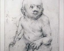 Vintage Infant Model (Sage Baby), 2010, graphite, 10 x 7 5/8"