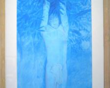 Haman, 2010, conte and acrylic wash on paper, f.s. 45 3/4 x 26 1/2" / i.s. 37 1/4 x 15"