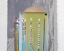 "Sometimes I like to be perceived", 2026, collaged screenprint, polymer plate print, colored pencil, airbrush, inkjet printed film photograph, bubble wrap, and pins, i.s. 12 1/2 x 9" / p.s. 16 3/4 x 12 1/8"