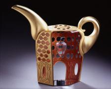 Tiverton Gold, 2007, hot sculpted/sandblasted, etc., 9 1/2 x 11 x 3"