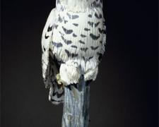 Snowy Owl 2008 Blown/off-hand sculpted glass 26 x 10 x 8"