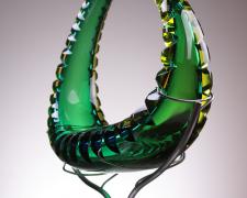 Mizuki, 2012, blown glass, diamond ground, polished, 16 x 16 x 4"