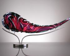 Scrimshaw, 2012, blown glass, diamond ground, polished, 10 x 24 x 5"