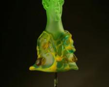 Force of Gravity, 2005, blown and cast glass, 30 x 12 x 12"