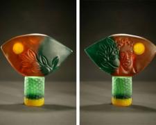 Regeneration, 2001, cast and carved glass, 15 3/4 x 16 x 4 1/2"