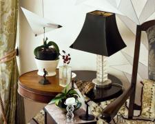 "Tables and Chair", 2008, handmade photo collage on panel, 10 x 10"