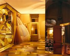 La Visitazione, 2008, mixed media collage on panel, 45 x 58"